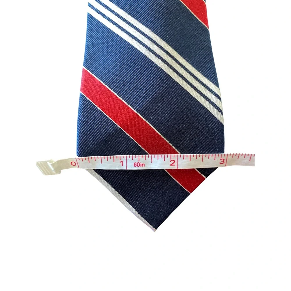 Lauren Ralph Lauren‎ Men's Navy Red White Stripe Silk Tie Classic Formal NWOT